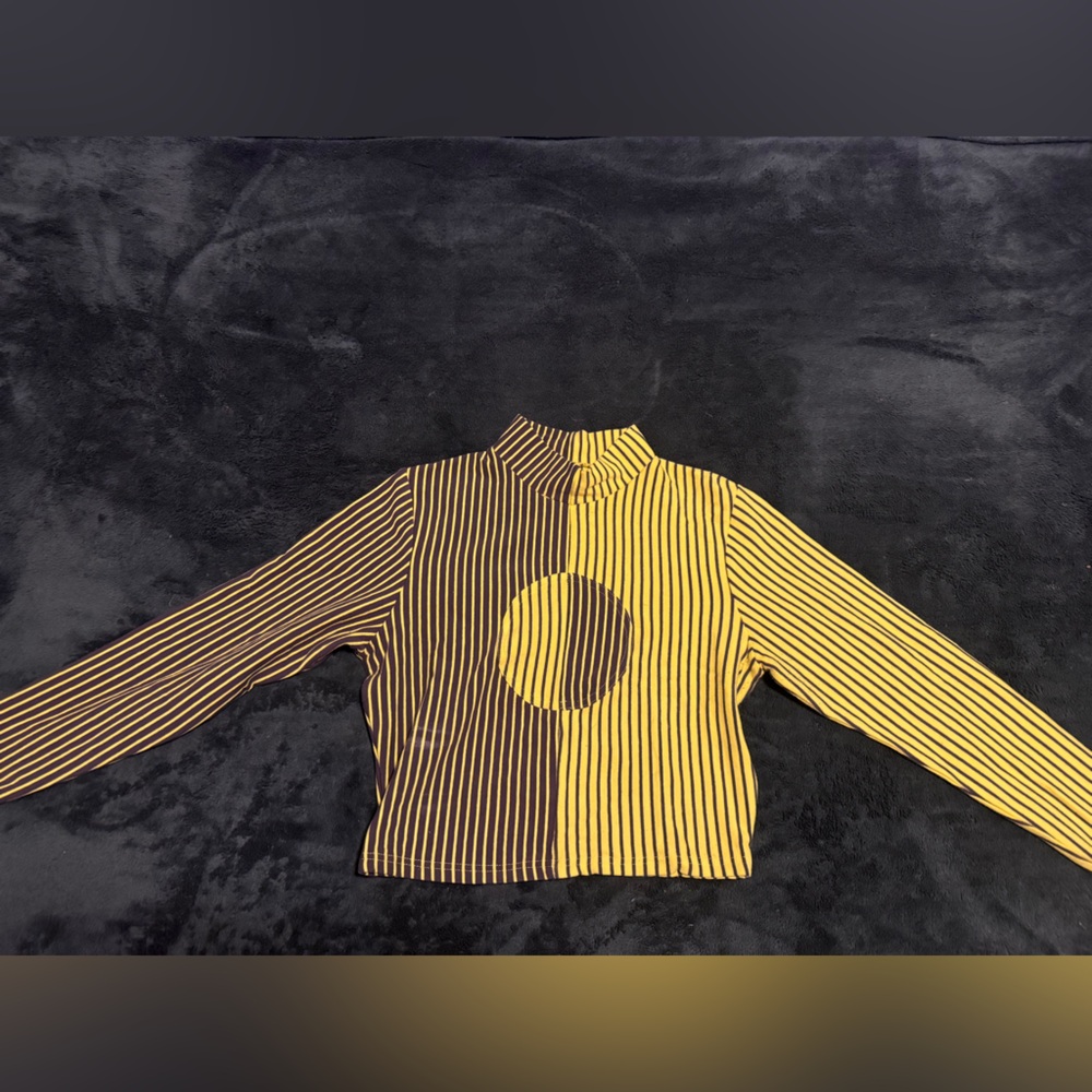 Banana Stripe Crop Top